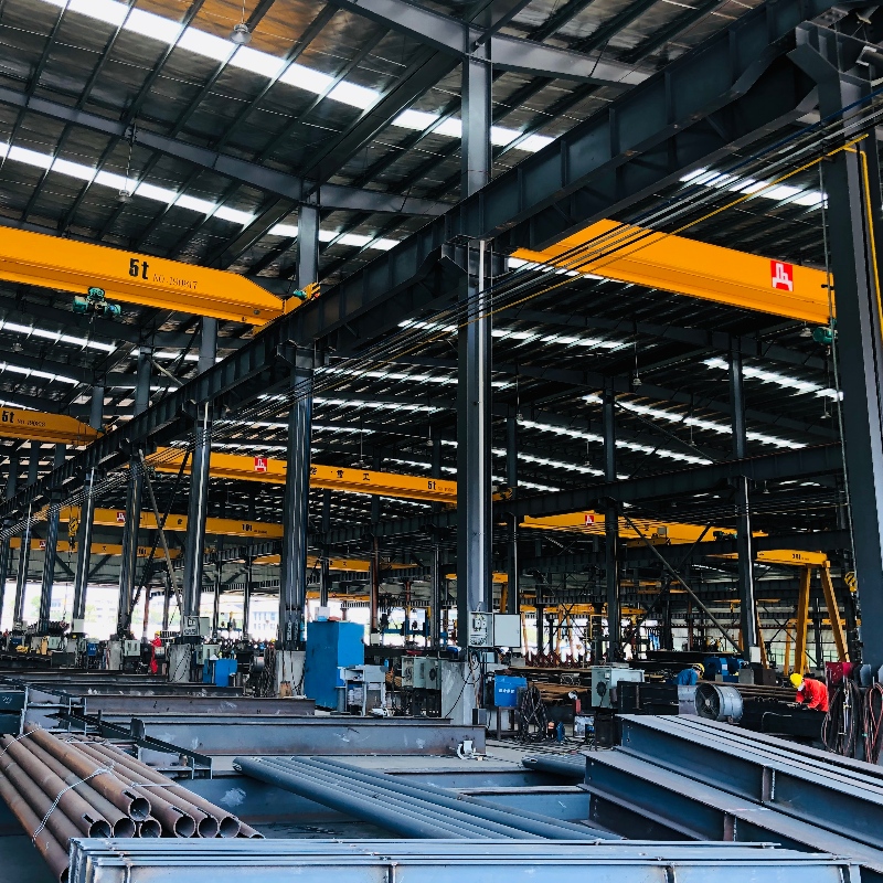 China Steel Structure Factory Frammed Commercial Office Building, structural Steel Truss Prefab Construction with drawing